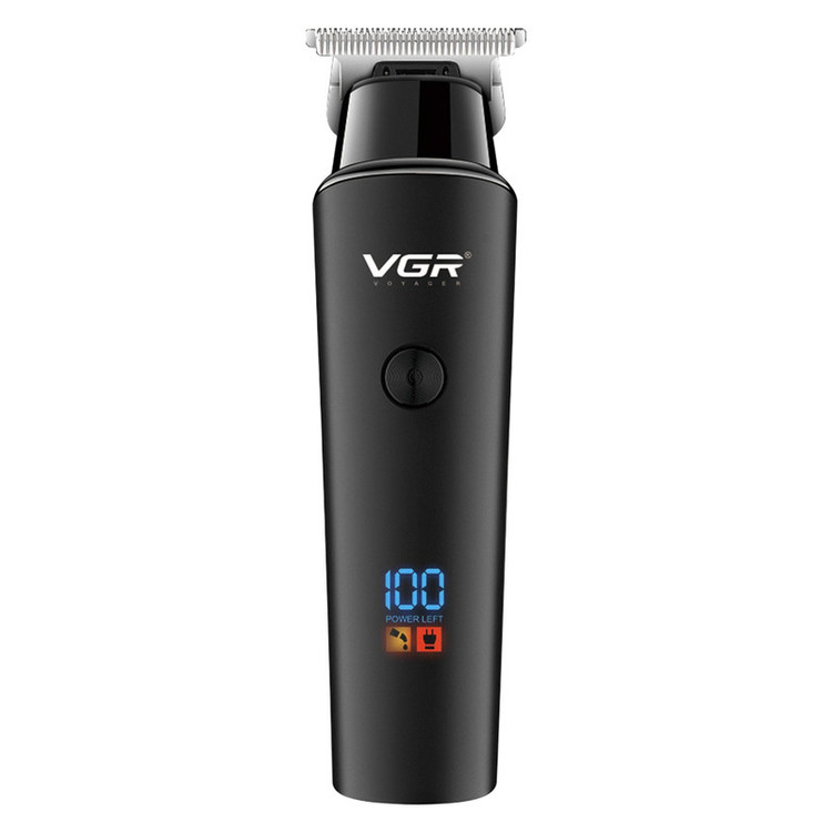 ماشین اصلاح موی سر و صورت وی جی آر مدل 937 با طراحی ارگونومیک، نمایشگر دیجیتال، باتری 2000 میلیآمپر ساعت، شارژ USB و سه شانه قابل تنظیم برای اصلاح دقیق و چند حالته