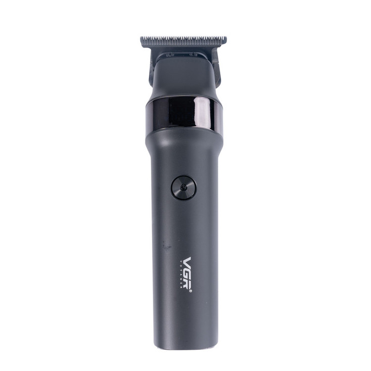 ماشین اصلاح موی سر و صورت وی جی آر مدل V-987 با تیغه سرامیکی و استیل ضد زنگ، موتور دی سی 7000 دور در دقیقه، عملکرد توربو، باتری 2000 میلیآمپرساعتی با 400 دقیقه استفاده و صفحه نمایش الایدی میزان شارژ