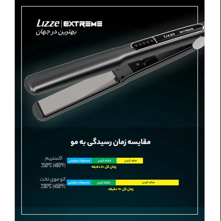 اتو مو حرفهای لیز LIZZE Extreme