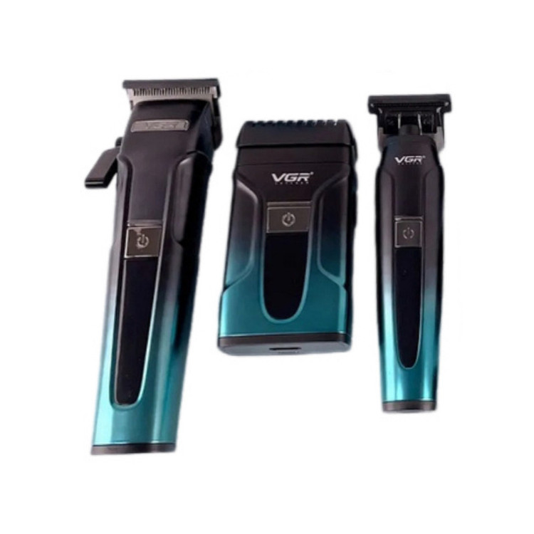 پک ماشین اصلاح موی سر و صورت وی جی ار مدل v-694 مجموعه 3 عددی