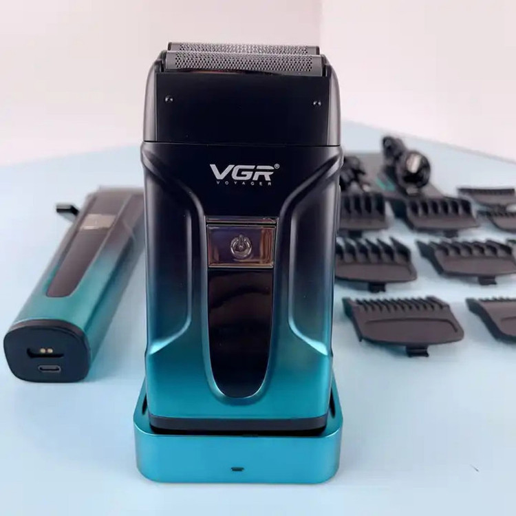 پک ماشین اصلاح موی سر و صورت وی جی ار مدل v-694 مجموعه 3 عددی