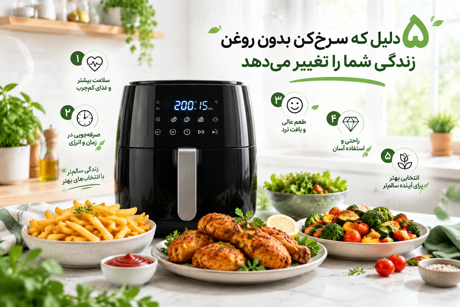 ۵ دلیل که سرخ‌کن بدون روغن زندگی شما را تغییر می‌دهد