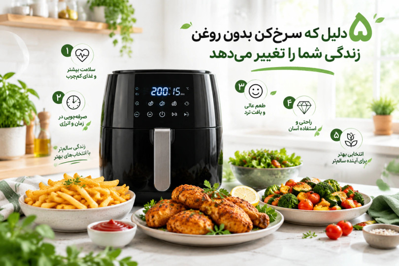 ۵ دلیل که سرخکن بدون روغن زندگی شما را تغییر میدهد